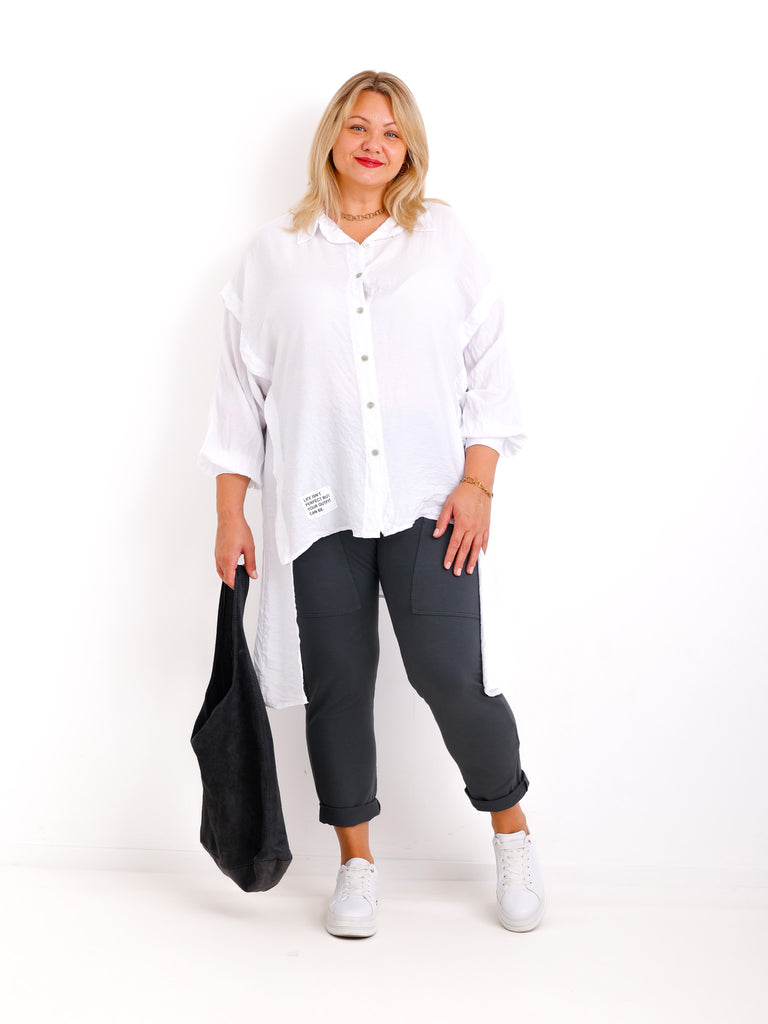 MANOU Bluse uni - verschiedene Farben