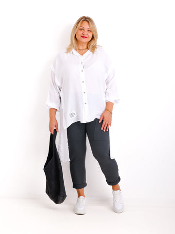 MANOU Bluse uni - verschiedene Farben
