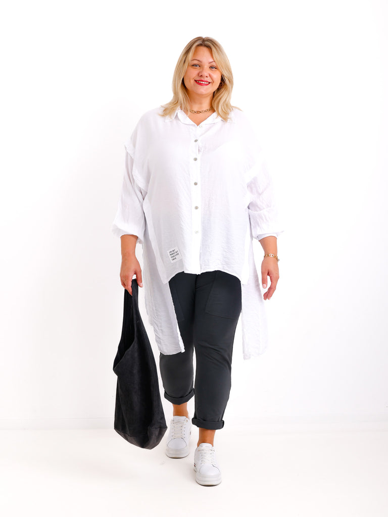 MANOU Bluse uni - verschiedene Farben