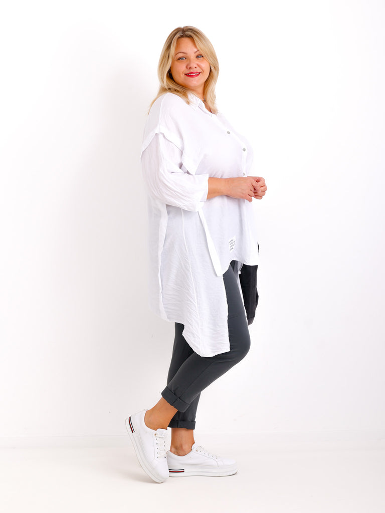 MANOU Bluse uni - verschiedene Farben