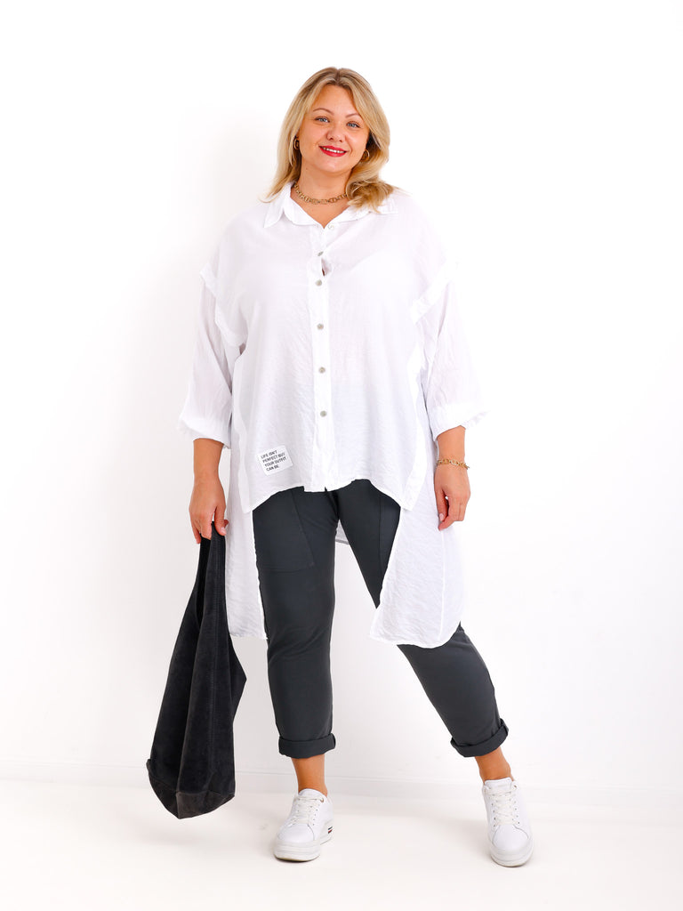 MANOU Bluse uni - verschiedene Farben