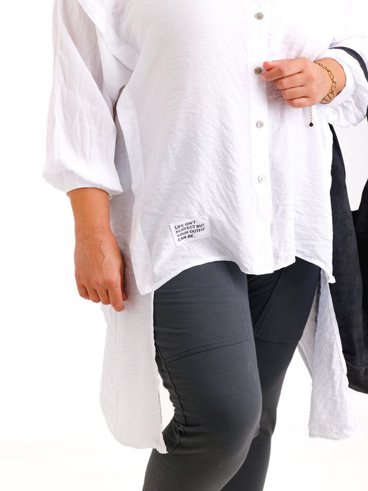 MANOU Bluse uni - verschiedene Farben