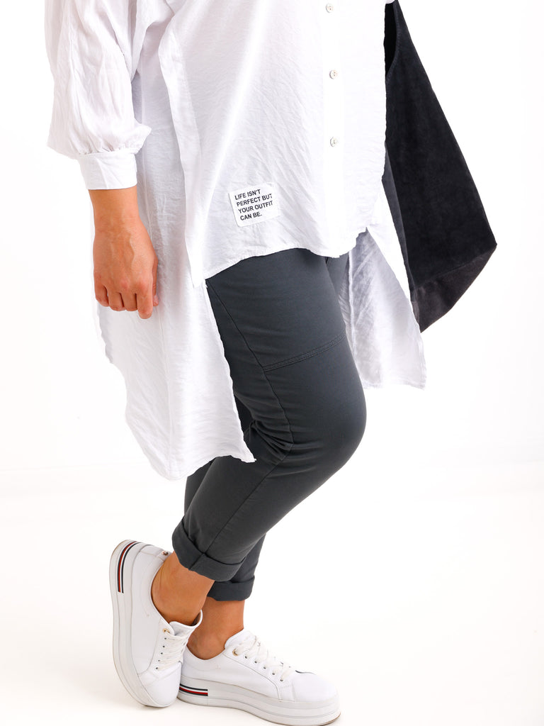 MANOU Bluse uni - verschiedene Farben