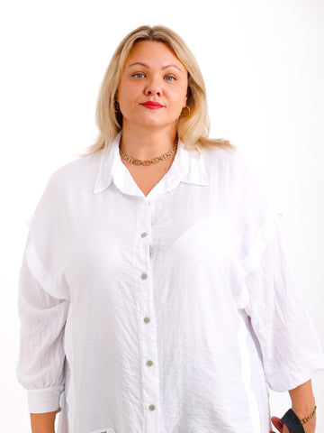 MANOU Bluse uni - verschiedene Farben