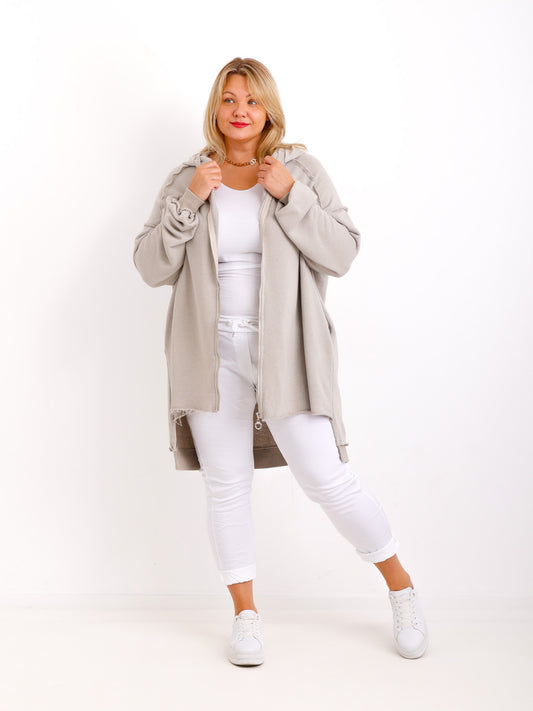 LEA Curvy Size Sweatshirt Jacke  - verschiedene Farben