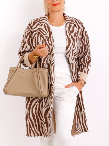 SURI Mantel - schoko / beige