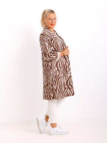 SURI Mantel - schoko / beige