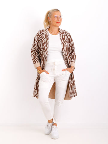 SURI Mantel - schoko / beige