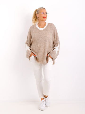 TAKE IT EASY oversize Pullover - beige