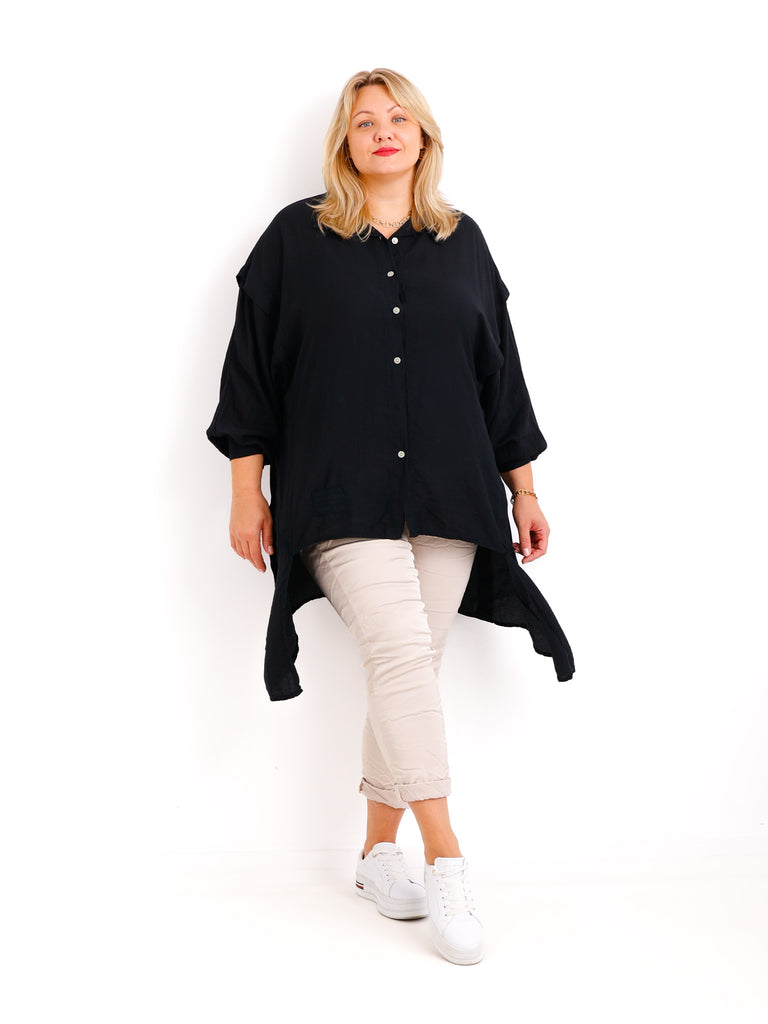 MANOU Bluse uni - verschiedene Farben