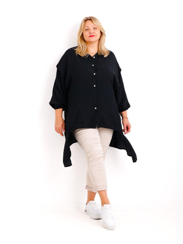 MANOU Bluse uni - verschiedene Farben