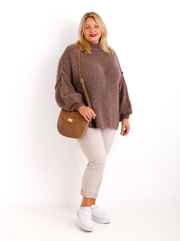 TILDA oversize Pullover - schoko