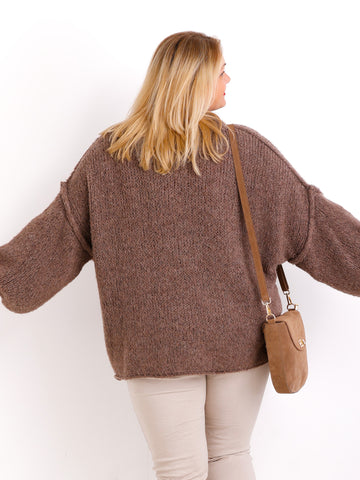 TILDA oversize Pullover - schoko