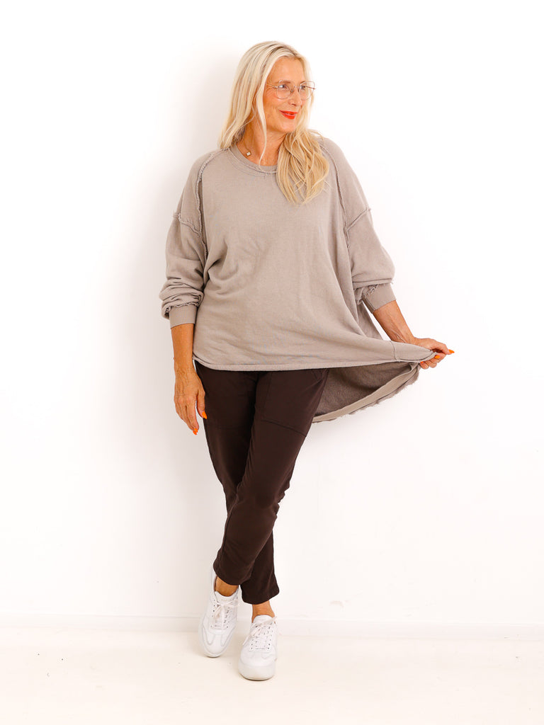 Oversize-Wohlfühl-Sweater CARLY.S – 100 % Baumwolle – Gr. 38-50