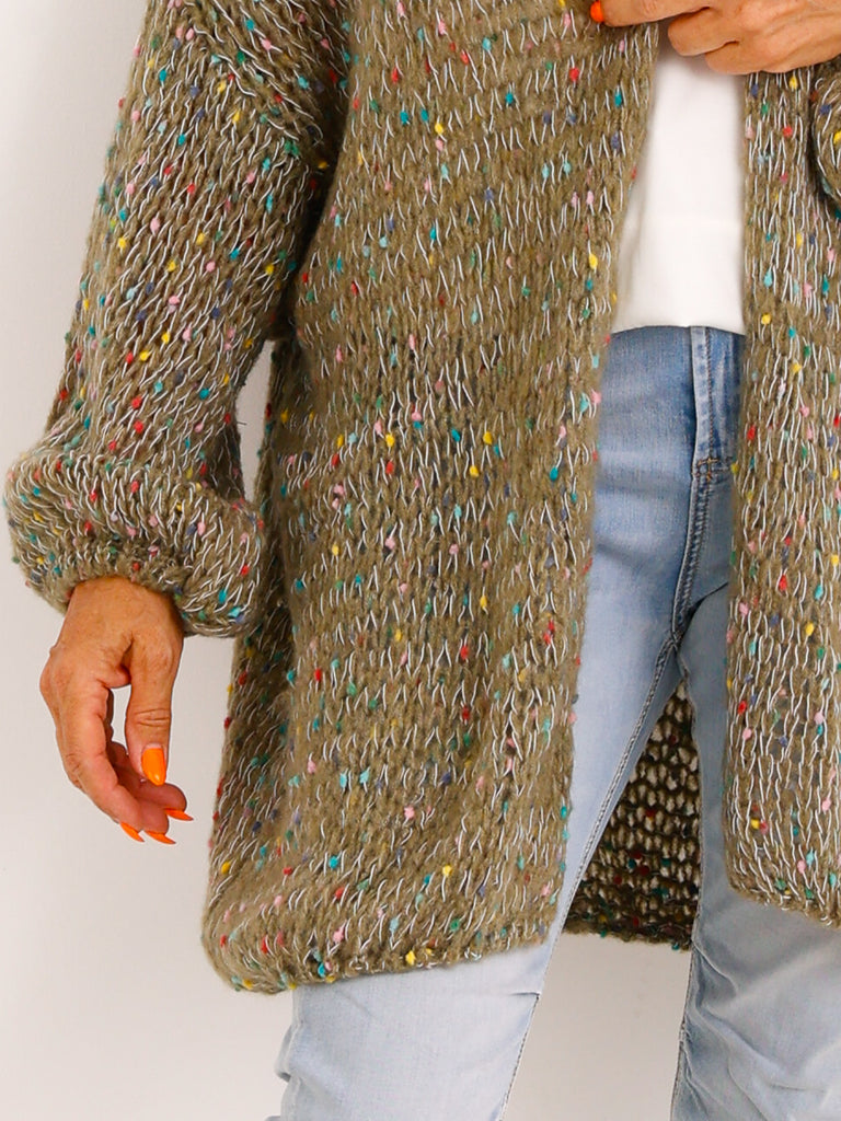 Curvy Strickjacke LIORELLE – Leichter Oversize-Strick mit Herz – Gr. 42–54