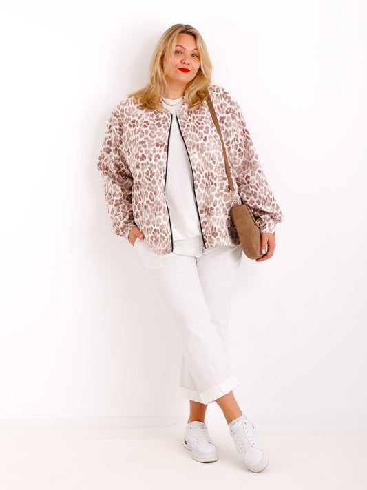 LOLA Curvy Size Blouson - leo - beige/wollweiß