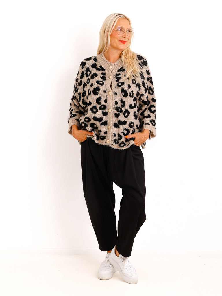 Baggy-Hose LARELL - schwarz - Extra tiefer Schritt & lässige Silhouette – Größen M–XL