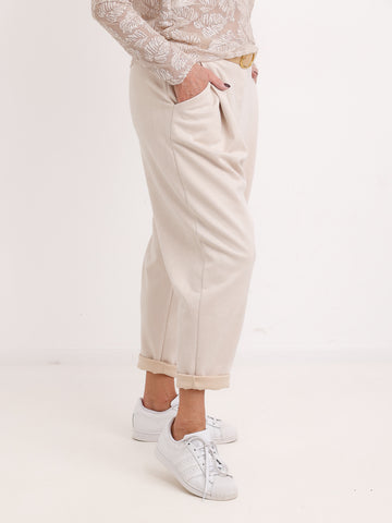 Hose NICO.S – Waschleder-Optik – Baggy-Style mit tiefem Schritt – Gr. 38-44