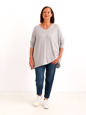 Oversize Longsleeve LYNN.S – Feinstrick-Haptik – Gr. 38-46