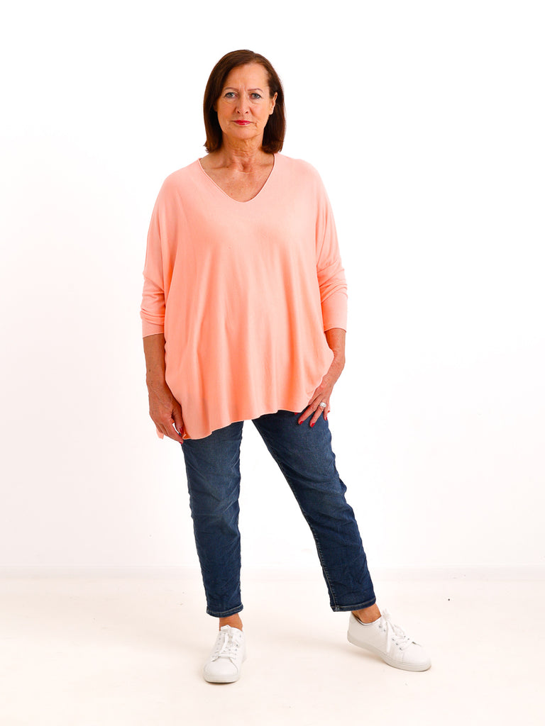 Oversize Longsleeve LYNN.S – Feinstrick-Haptik – Gr. 38-46