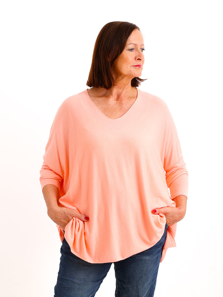 Oversize Longsleeve LYNN.S – Feinstrick-Haptik – Gr. 38-46