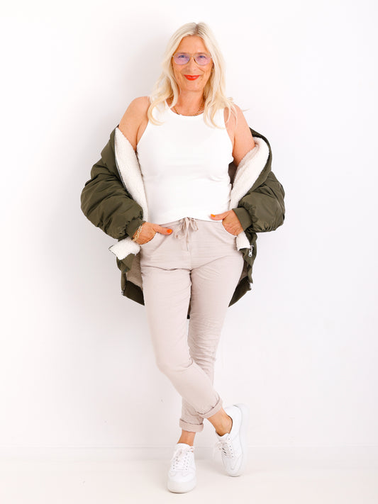IDA Oversize Blouson mit Teddyfell-Futter – verschiedene Farben