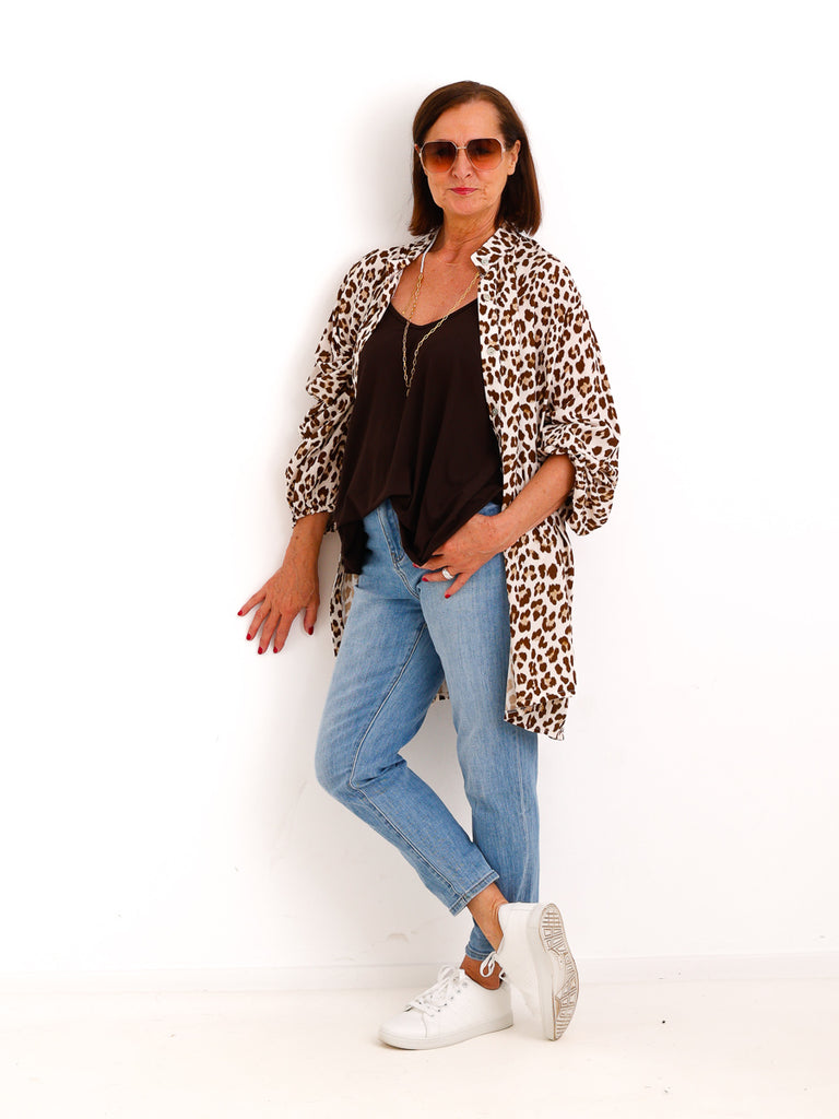 Bluse GRACE.S – Luftige Leo-Bluse aus Viskose – Gr. 42–54