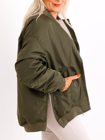 IDA Oversize Blouson mit Teddyfell-Futter – verschiedene Farben