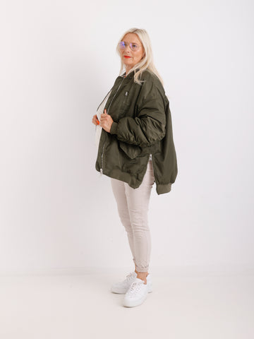 IDA Oversize Blouson mit Teddyfell-Futter – verschiedene Farben