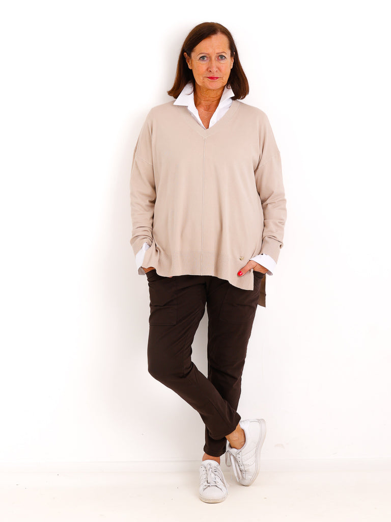 Oversize Strickpullover CYNTHIA.S – Leichter Feinstrick mit Herzdetail – Gr. 38–44