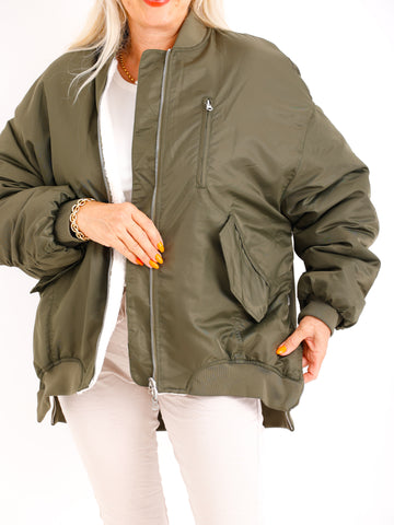 IDA Oversize Blouson mit Teddyfell-Futter – verschiedene Farben
