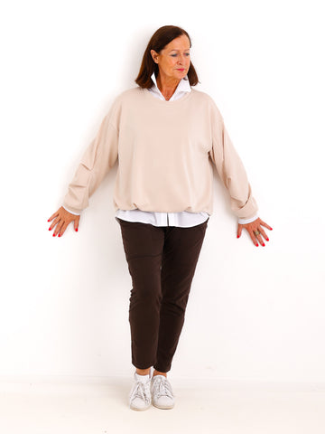 Sweatshirt ANOUK.S – Softes Sweatshirt in doppellagiger Verarbeitung – Gr. 38–42/44