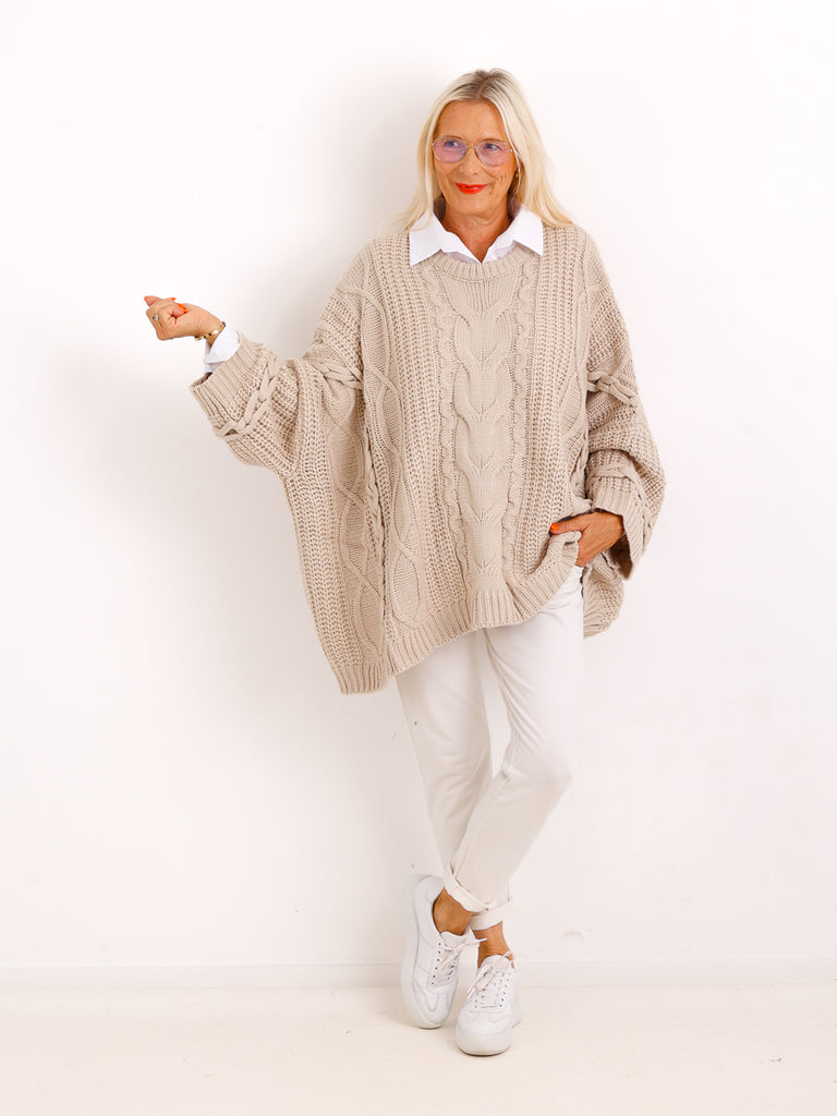 XXXL - Pullover LISSY.S – Lieblingsstrick mit besonderem Zopfmuster – Gr. 40–52