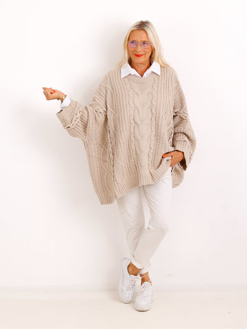 XXXL - Pullover LISSY.S – Lieblingsstrick mit besonderem Zopfmuster – Gr. 40–52