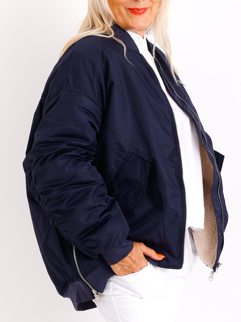 IDA Oversize Blouson mit Teddyfell-Futter – verschiedene Farben