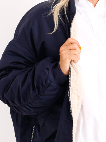 IDA Oversize Blouson mit Teddyfell-Futter – verschiedene Farben