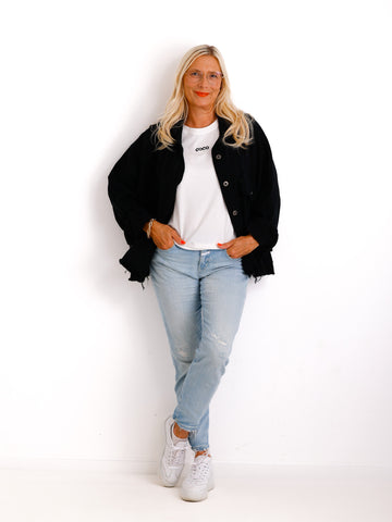 MABEL  Curvy Size Jeansjacke - schwarz