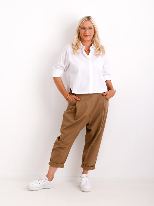 Relaxed-Fit Hose HENRY.S  – Tiefer Schritt – Jersey-Stretch – Gr. 40-46