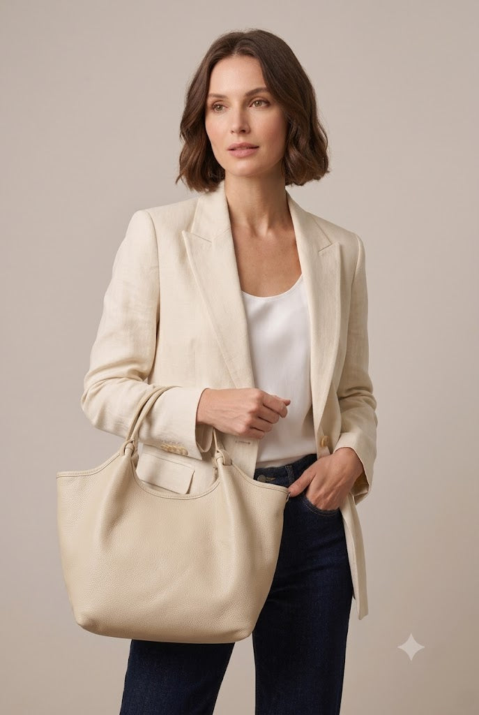Echtleder-Shopper VALERIE.S – Eleganter Everyday-Hobo aus feinstem Leder