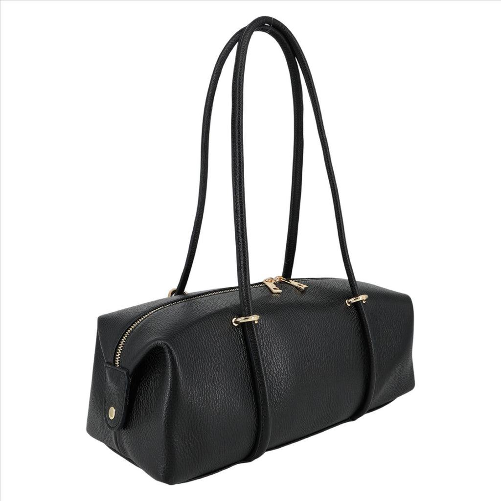Echtleder-Schultertasche AVERY.S – Moderne Barrel-Bag im cleanen Design
