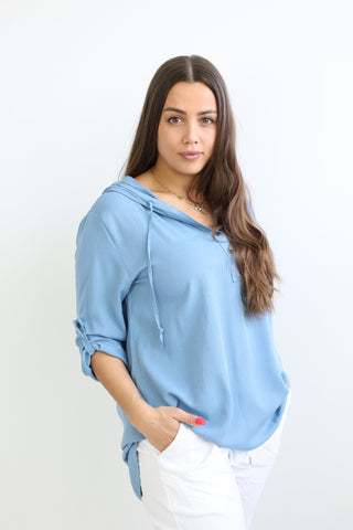 MARIKA Bluse mit Kapuze - verschiedene Farben