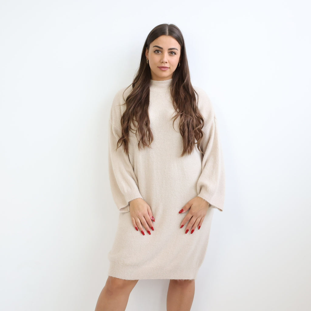 VILDAN Feinstrickkleid - beige