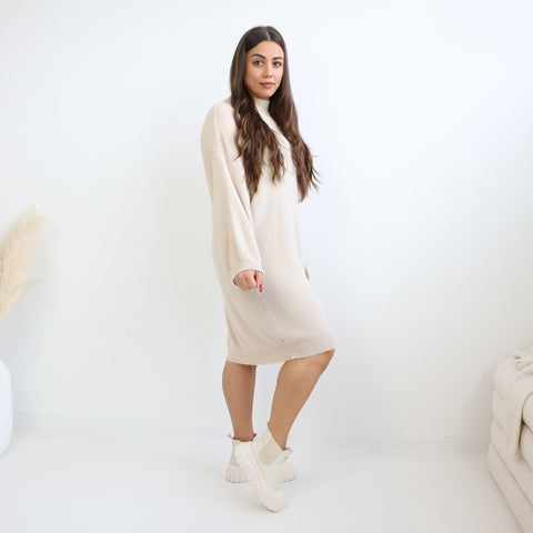 VILDAN Feinstrickkleid - beige