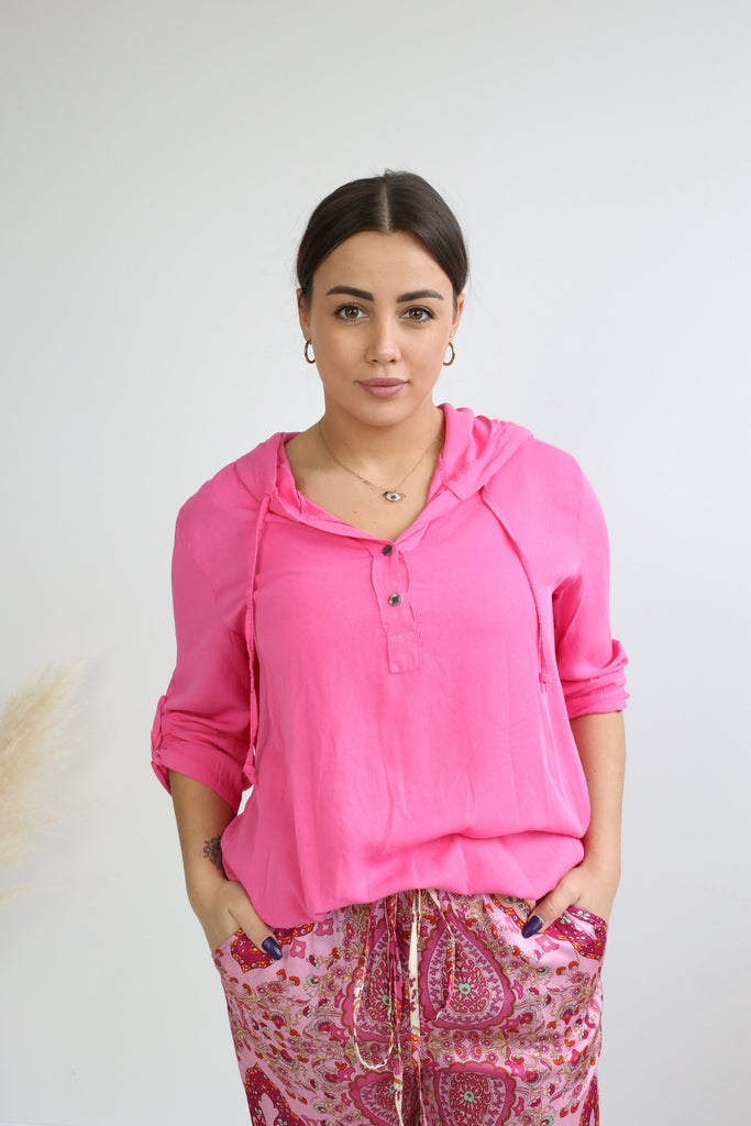 MARIKA Bluse mit Kapuze - verschiedene Farben