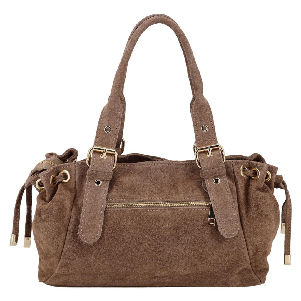 Wildleder-Shopper AMELIE.S – Lässige Handtasche mit edlen Schnallen-Details