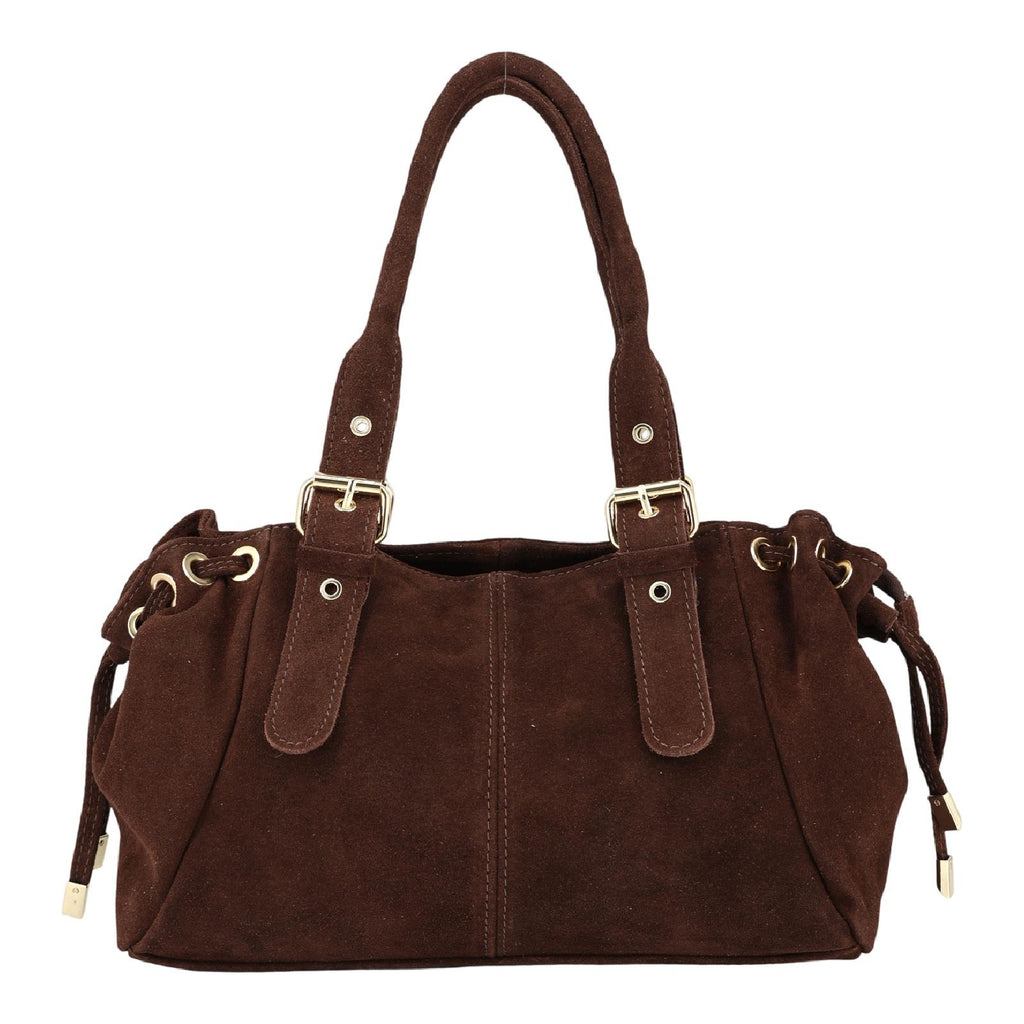 Wildleder-Shopper AMELIE.S – Lässige Handtasche mit edlen Schnallen-Details