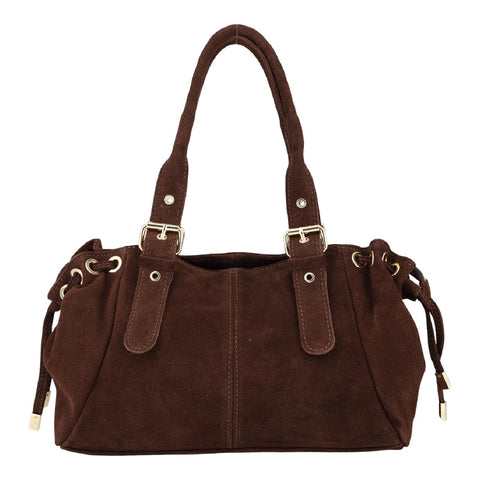 Wildleder-Shopper AMELIE.S – Lässige Handtasche mit edlen Schnallen-Details