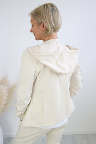 ELLA Blazer mit Kapuze - ecru