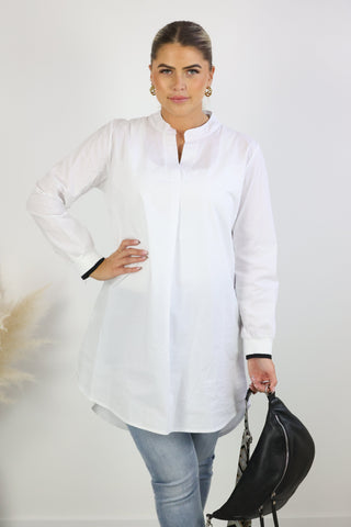 STELLA Tunika Bluse - weiß
